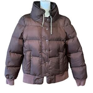 Juicy Couture Girls Size Large Down Filled Chocolate Brown Puffer Jacket